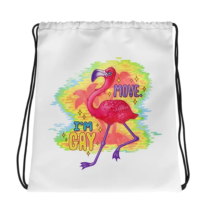 Move, I'm Gay Drawstring Bag product image (1)