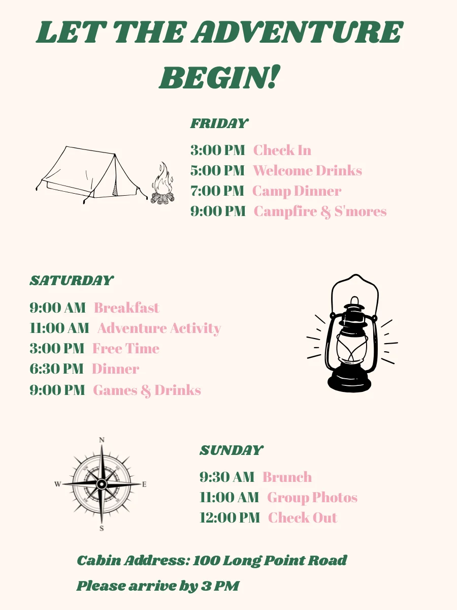 Custom Camp Bachelorette Invitation | Canva Template product image (2)
