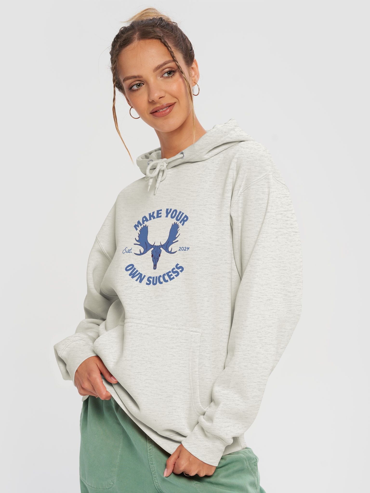 Blue Moose Skull - Make Your Own Success - Sweatshirt product image (6)