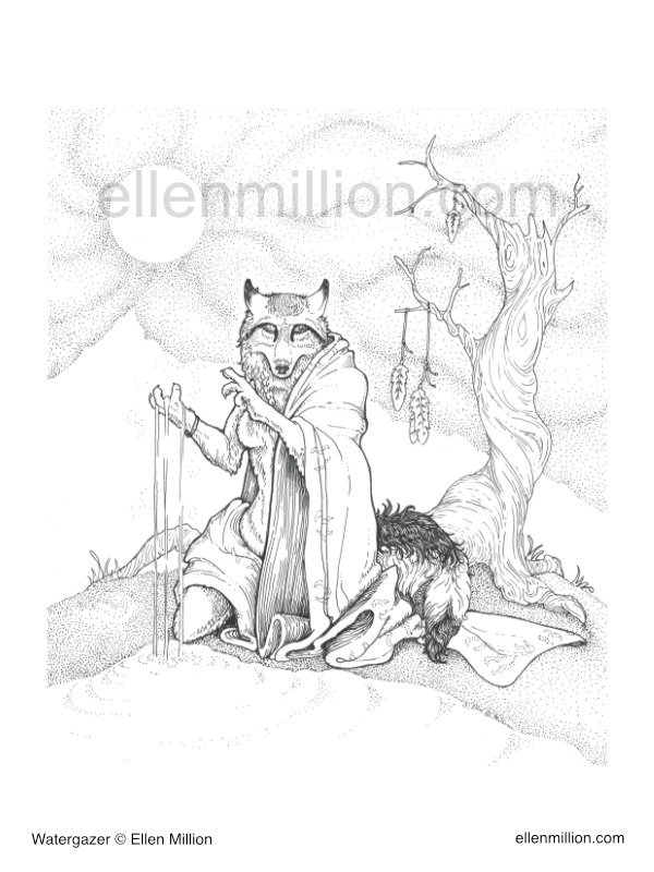 Watergazer - Digital Coloring Page product image (1)