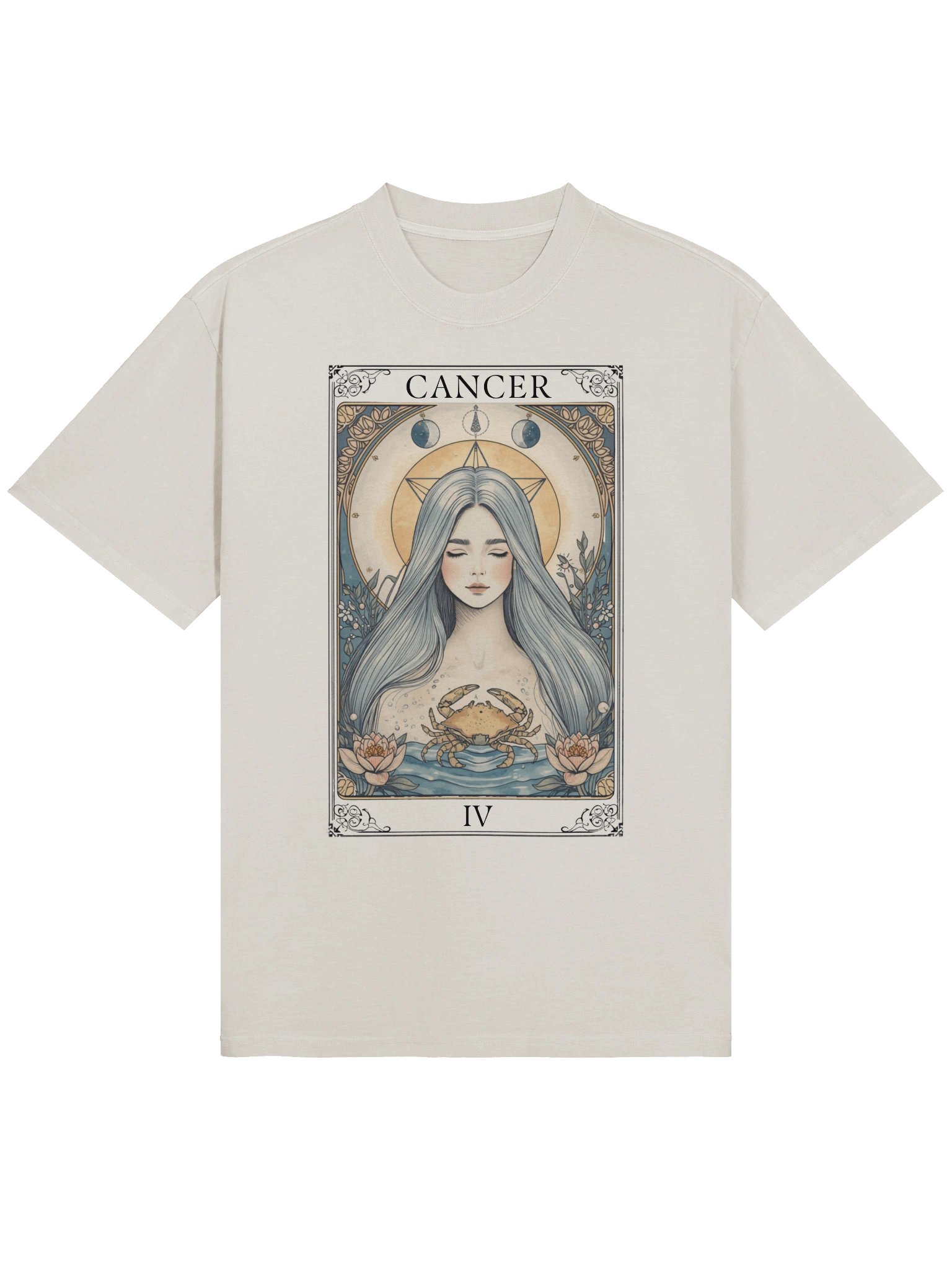 Cancer Zodiac Astrology Star Sign Mystic Woman Crab Moon Phase product image (1)