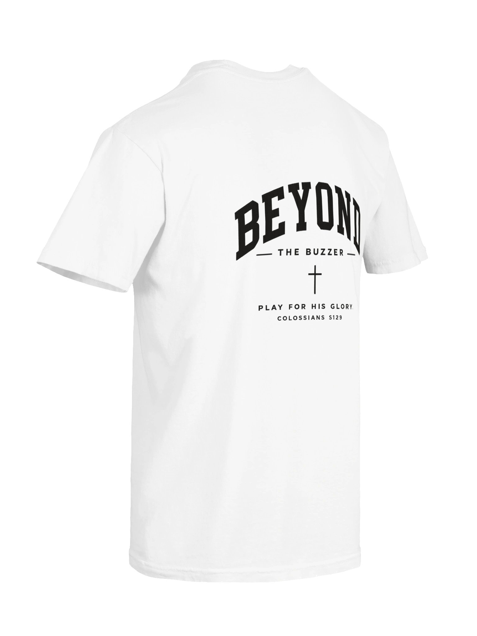 Behind the Buzzer Basic White Tee product image (8)