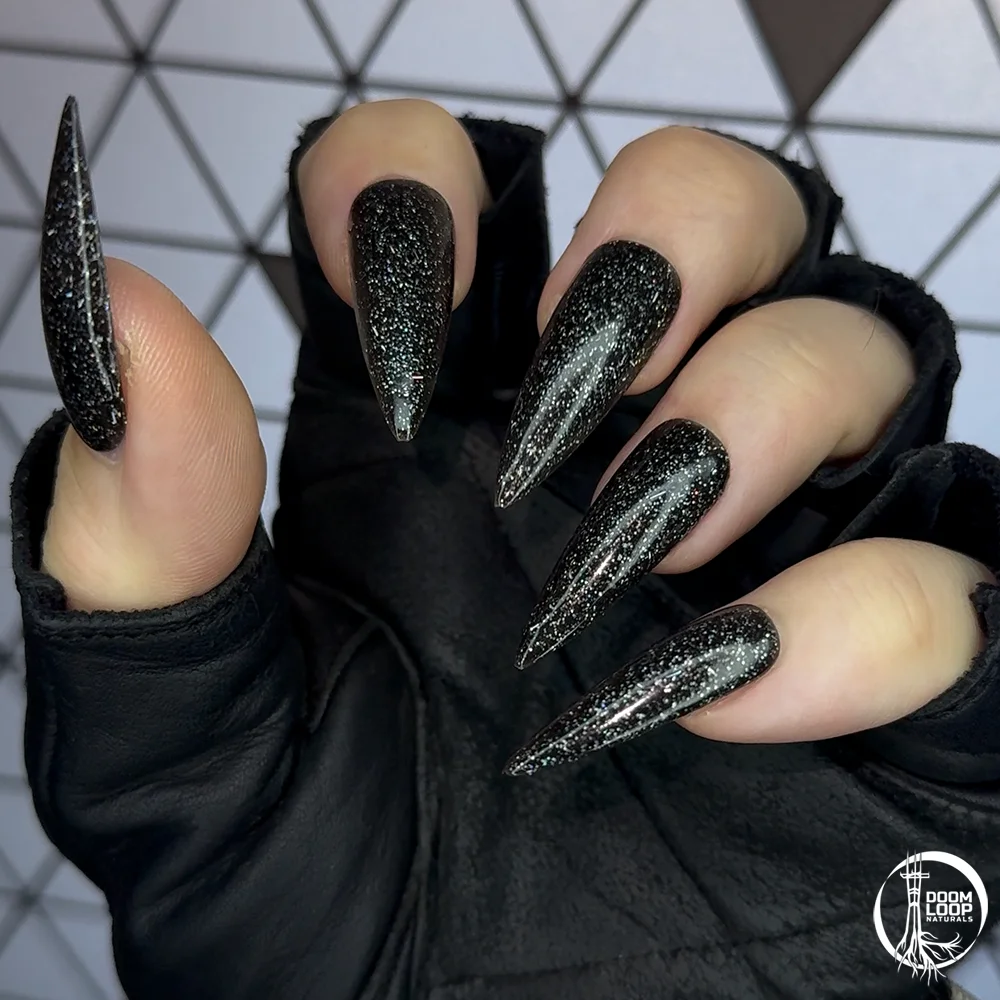 MECHANIQUE - Carbon Black Holo Glitter Nail Polish product image (5)