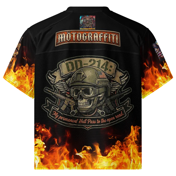 MötoGraffitti DD214 Football Jersey product image (2)