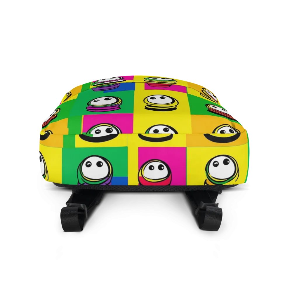 Whimsical Character Grid All-Over Print Backpack product image (2)