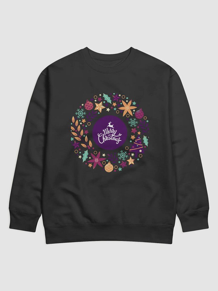 Merry Christmas Wreath Sweatshirt product image (1)