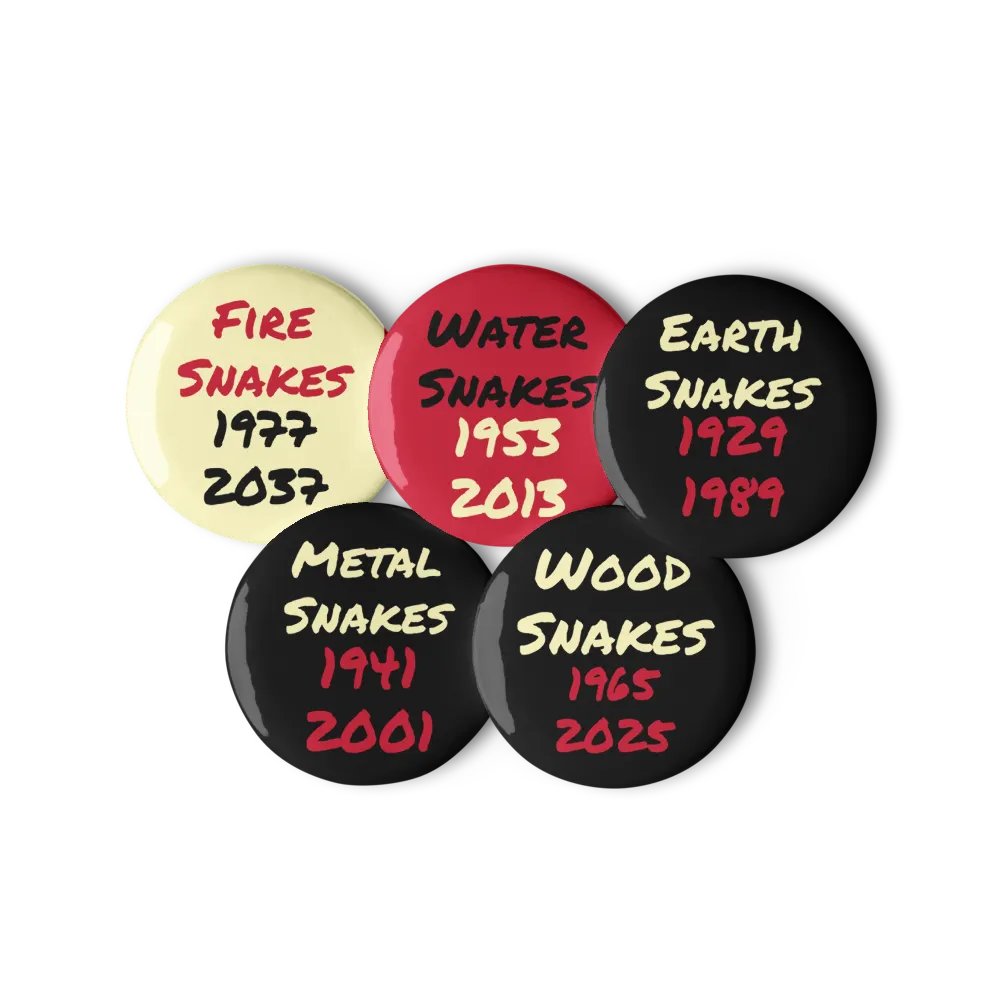 Snake elements Pin Button Set product image (2)