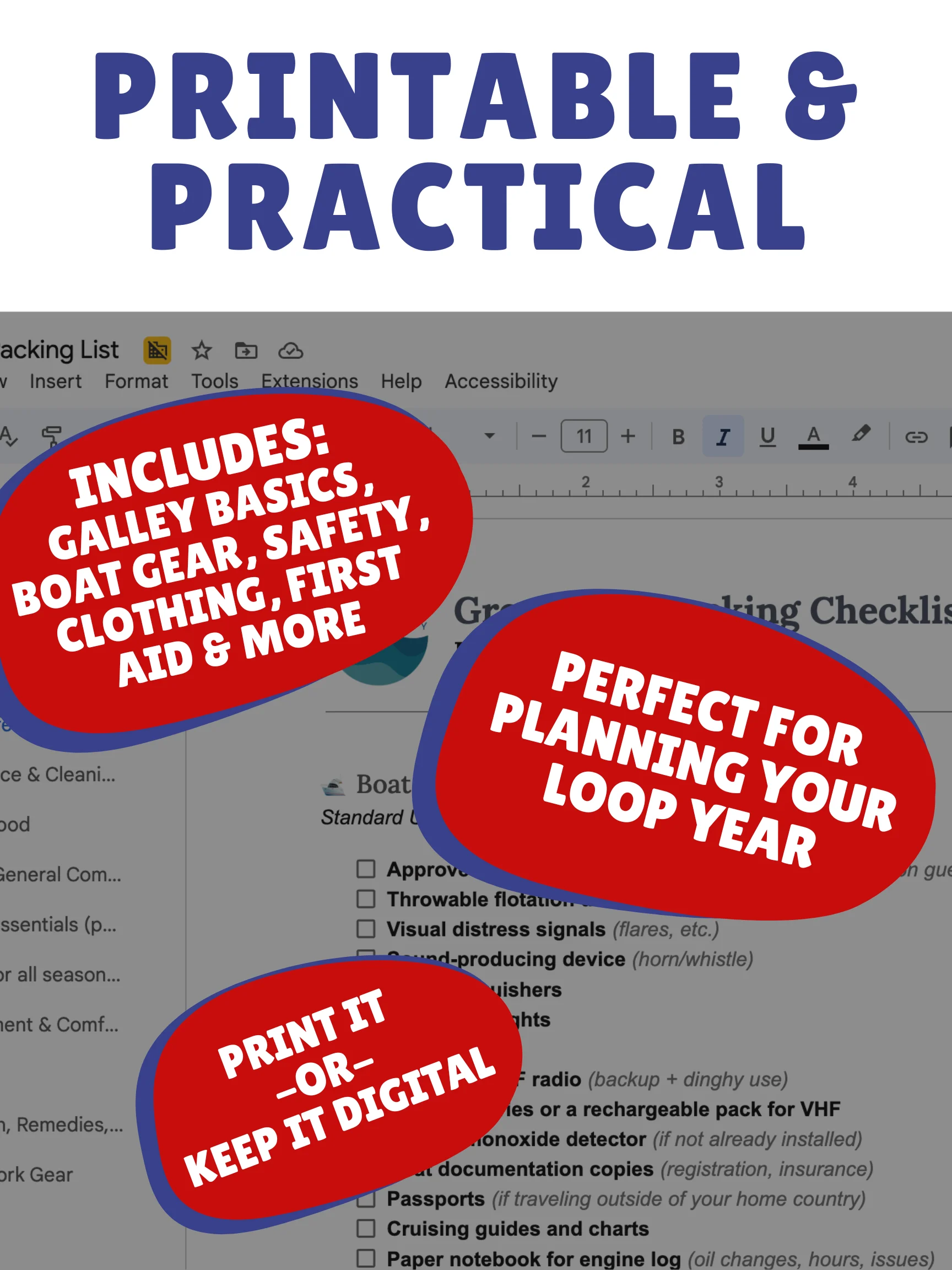 America’s Great Loop Packing List (Editable + Printable) product image (3)