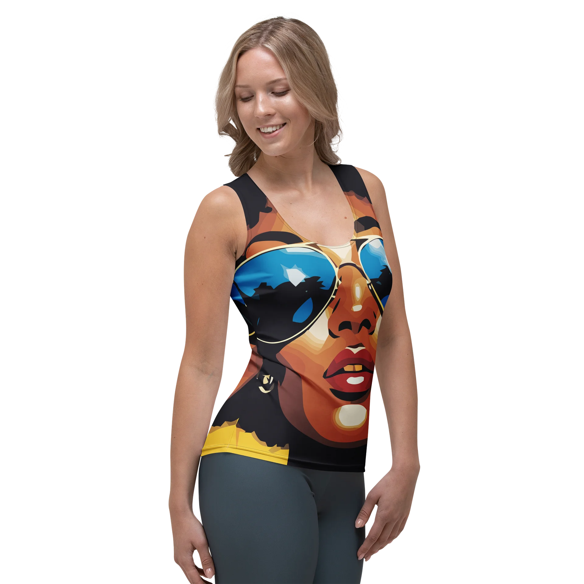 Caribbean Apples - Warm Caribbean Summer Retro | Form-Fitting Women's Tank Top product image (6)