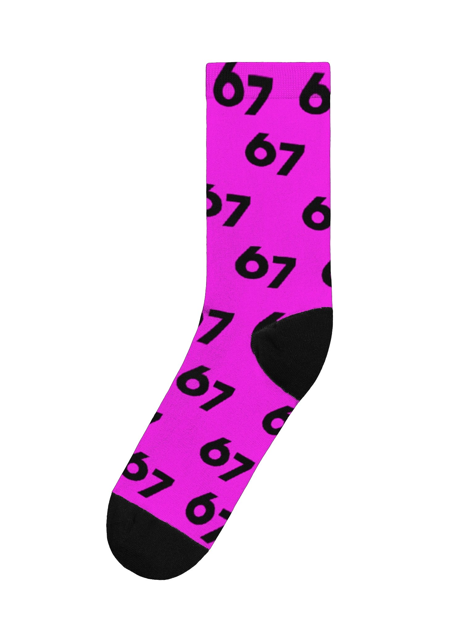 Hot Pink 67 Pattern Crew Socks product image (1)
