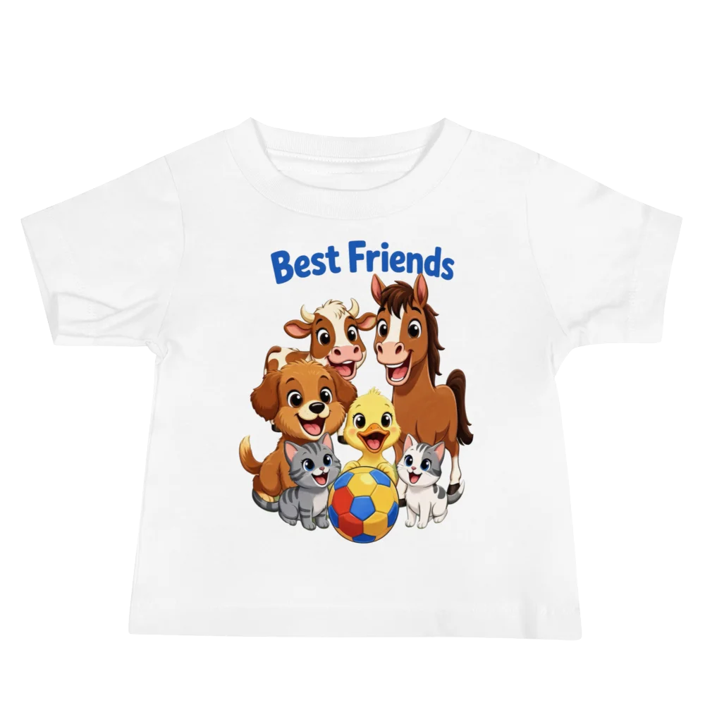 Farm Animal Friends & Soccer Ball Baby T-shirt product image (2)