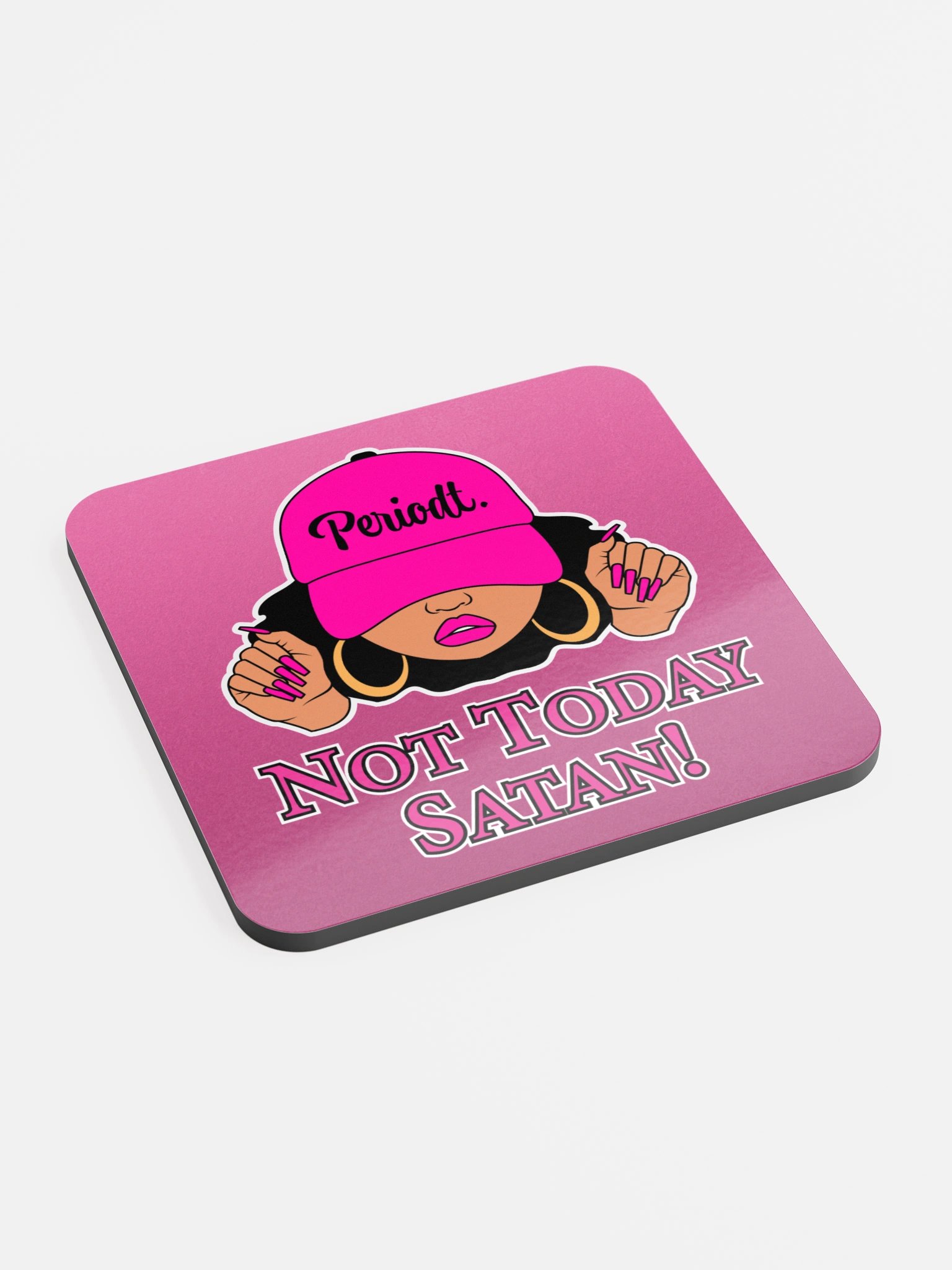 Not Today Satan V2, Pink Coaster product image (2)