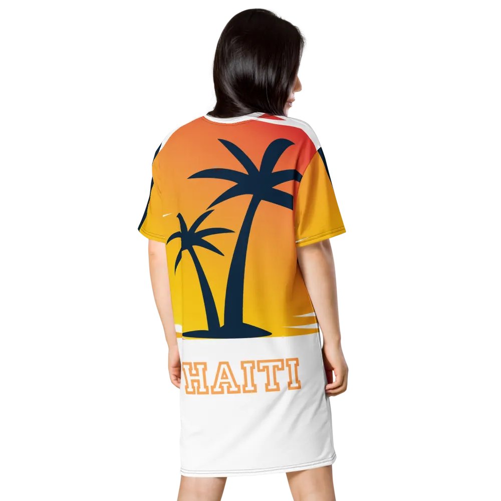 Sunset Palm Paradise T-Shirt Dress product image (3)