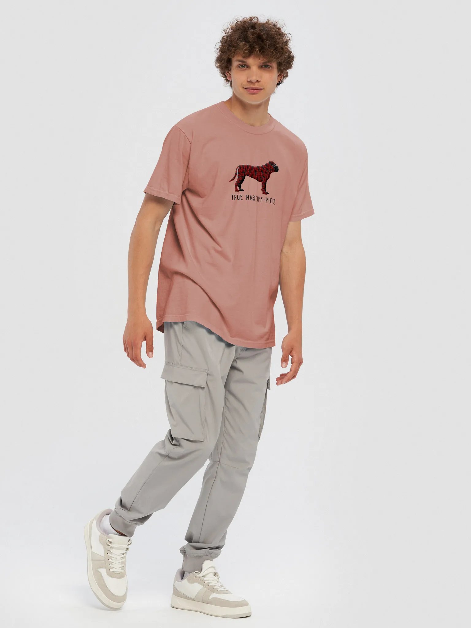 True Mastiff-Piece T-Shirt(Embroidered) of an English Mastiff(Brindle) product image (9)