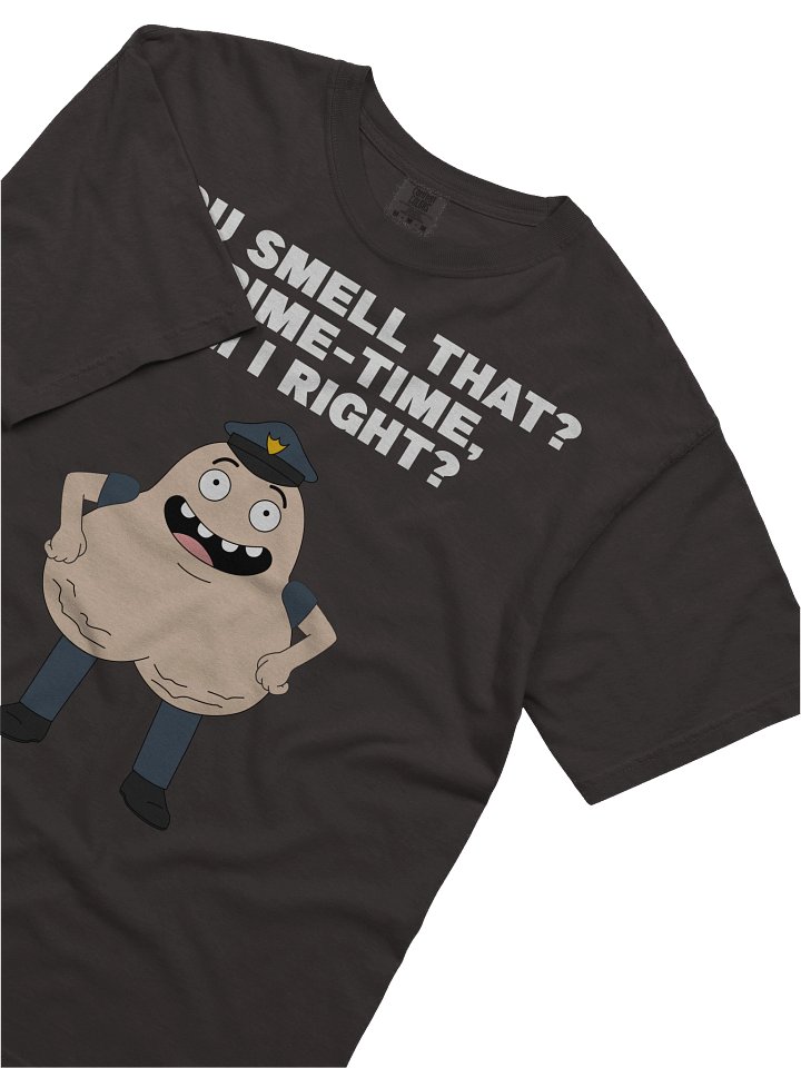 "You smell that? Crime-time, am I right?" - Officer Scroteman T-shirt product image (8)