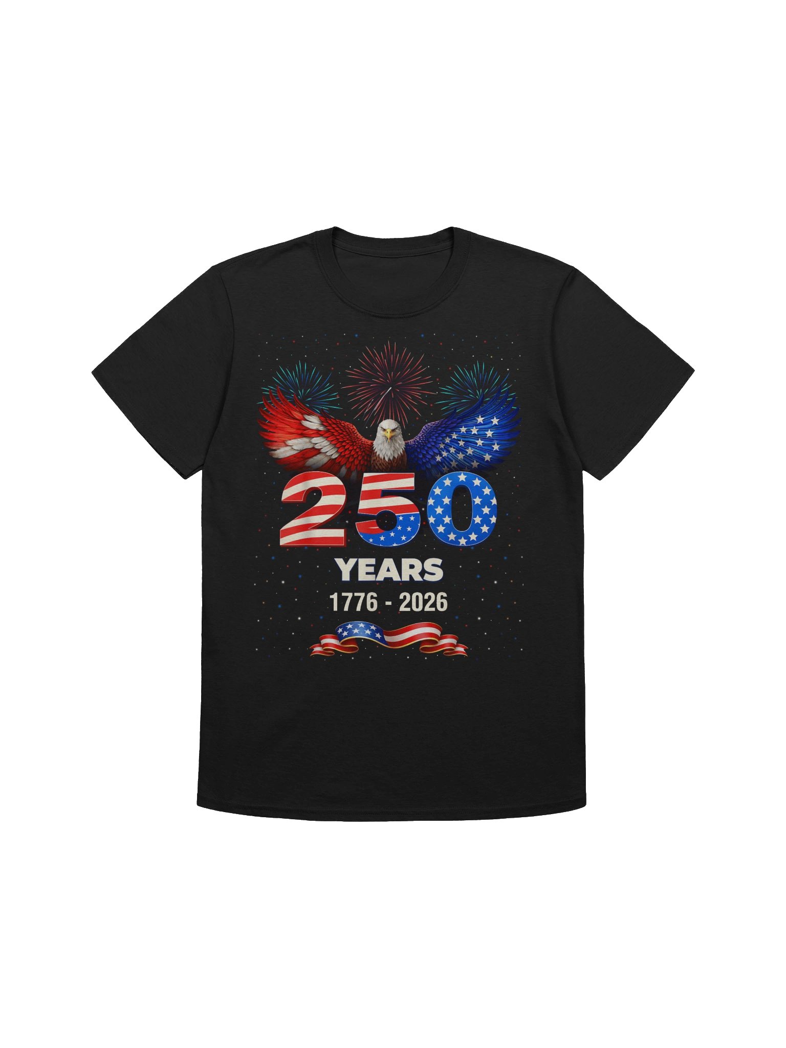 250th Anniversary USA 1776 2026 Patriotic Eagle 4th of July T-Shirt product image (12)