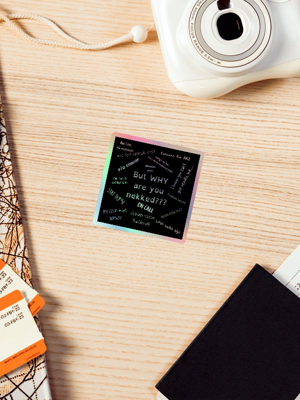 But Why??? Holographic Sticker product image (4)