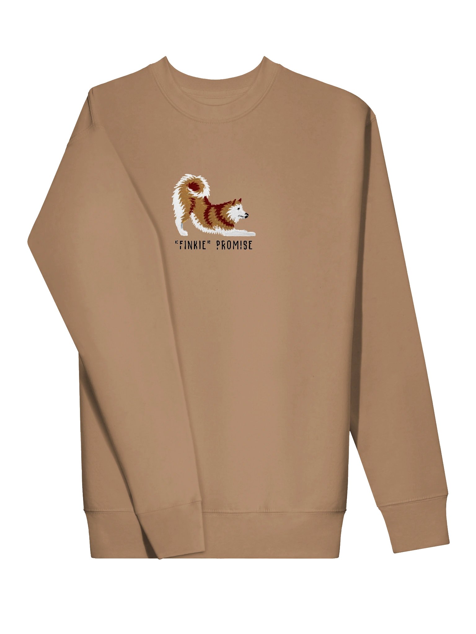 Finkie Promise Sweatshirt (Embroidered) of a Finnish Spitz(Gold) product image (15)