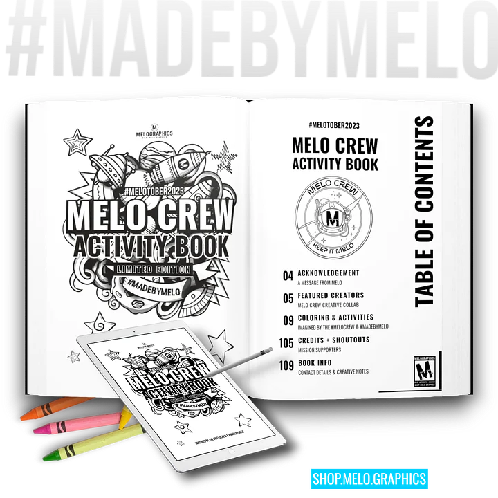 #MELOtober 2023 Melo Crew Activity Book - Print & Digital Bundle | #MadeByMELO product image (2)
