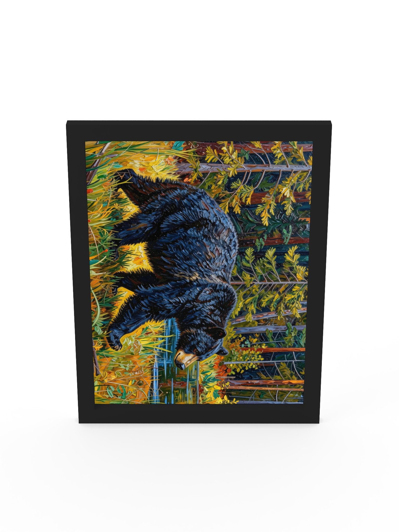 Black Bear at the Edge of the Woods Framed Print product image (43)