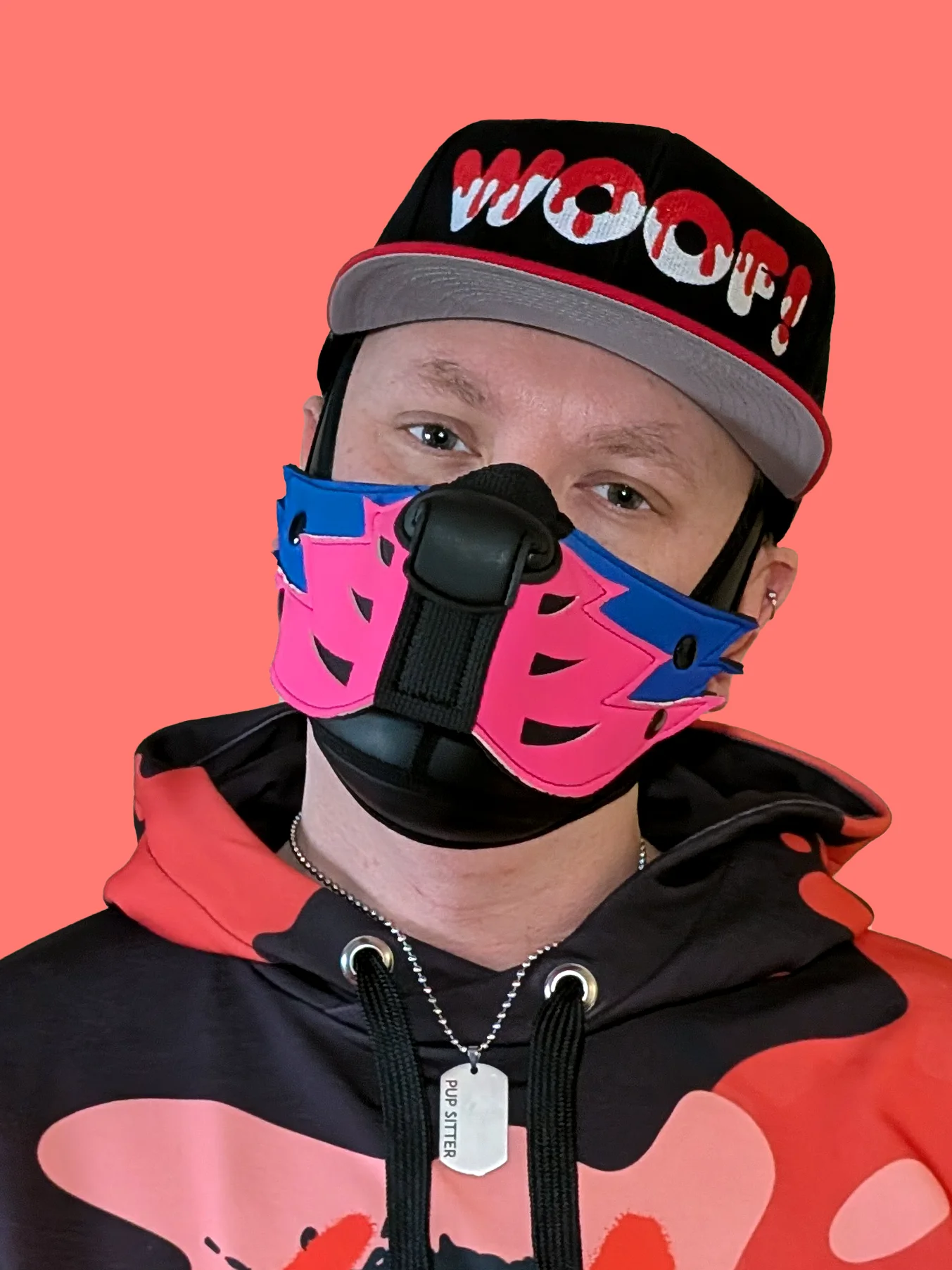 Speak Hat - WOOF! - Red Drip product image (2)
