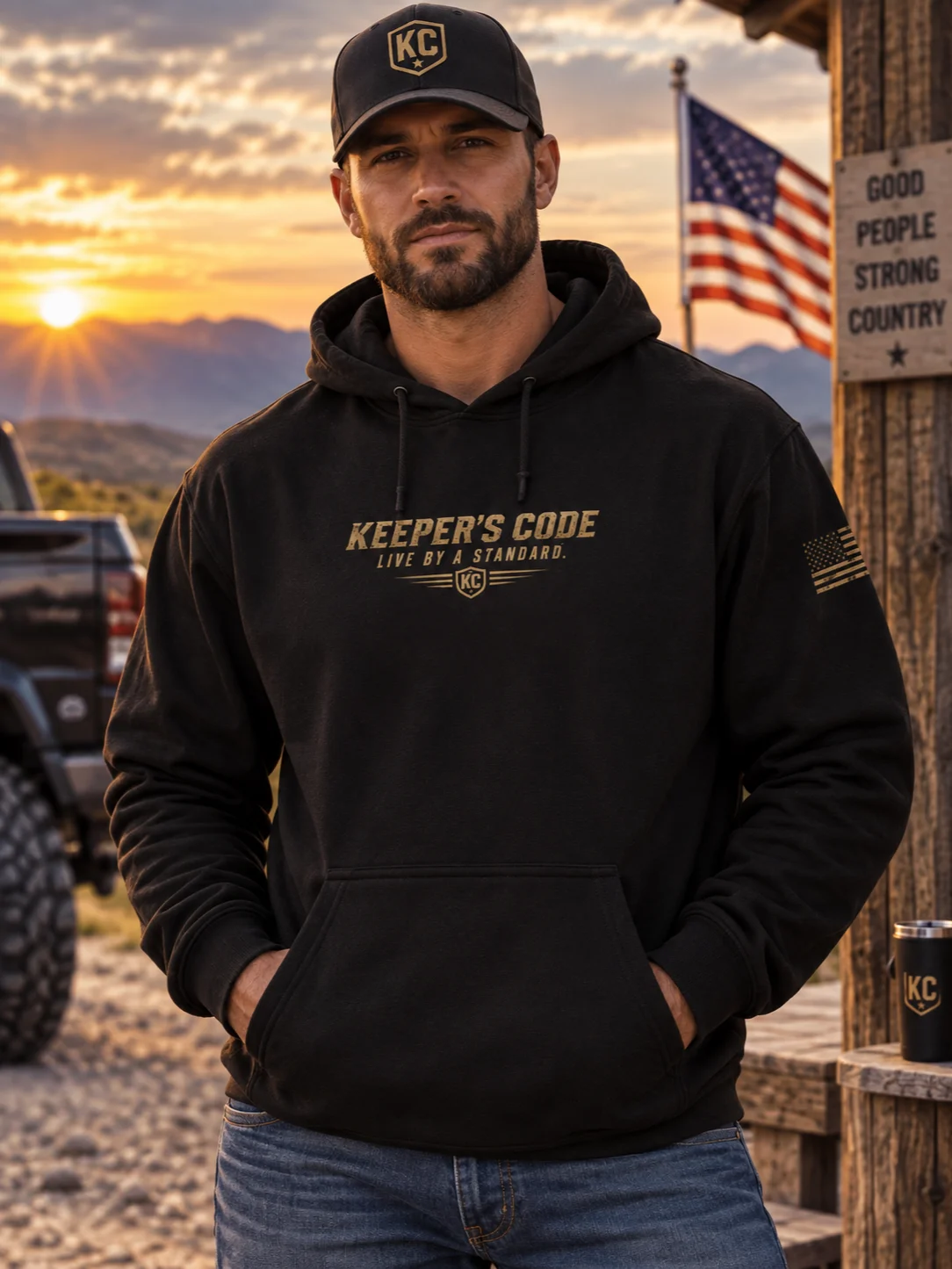 Keeper’s Code™ Men’s CODE 05 Discipline Eagle Hoodie product image (1)