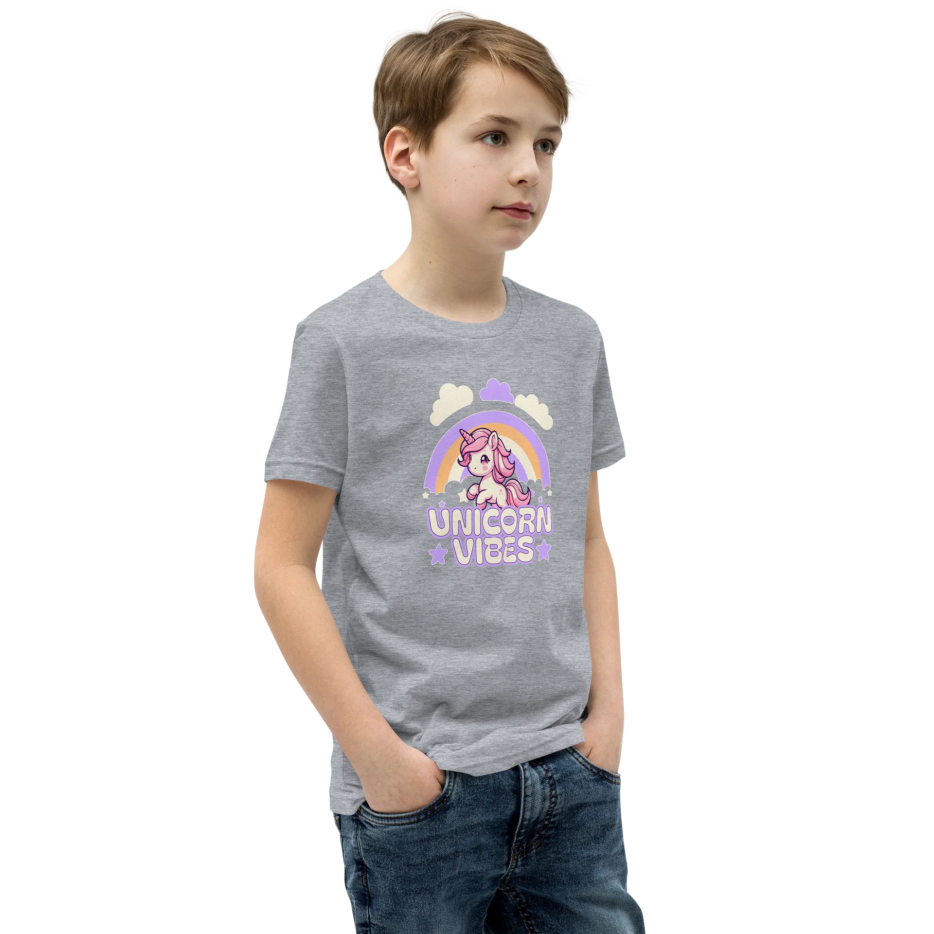 Stylish Unicorn Vibes Youth T-Shirt for Casual Outfits product image (73)