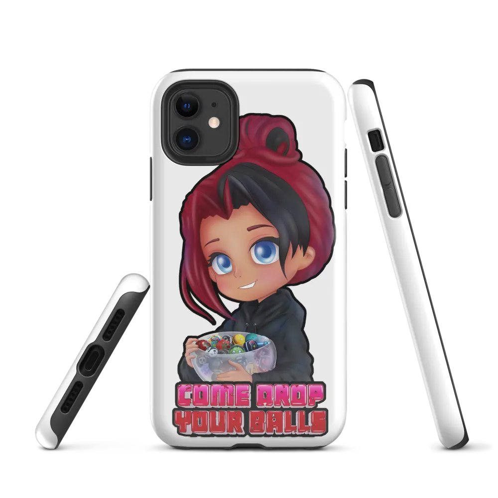 Drop Your Balls iPhone Case (Pink & Red) product image (1)