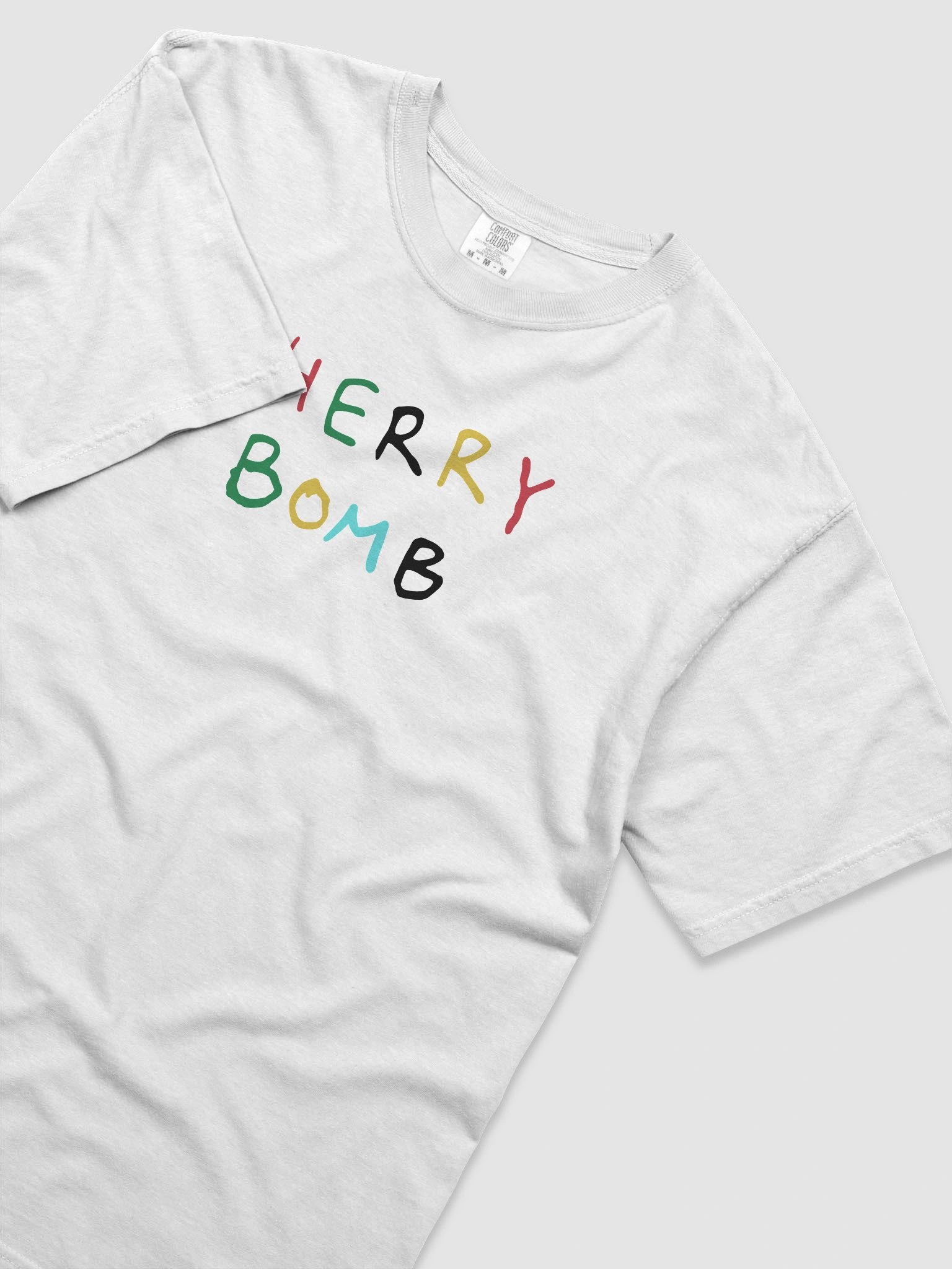 CHERRY BOMB TEXT WHITE TEE product image (2)