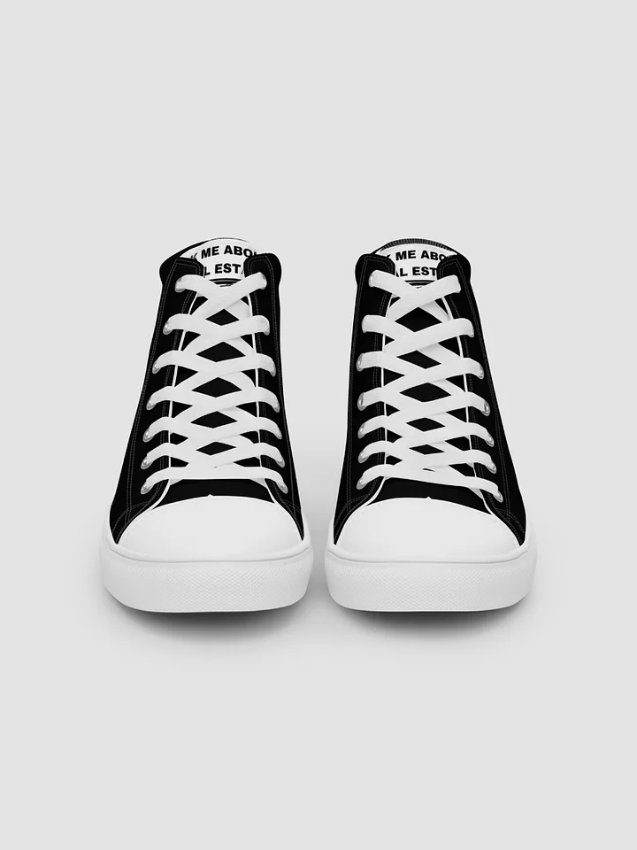 Ask Me About Real Estate - Women's High Top Canvas Shoes product image (1)