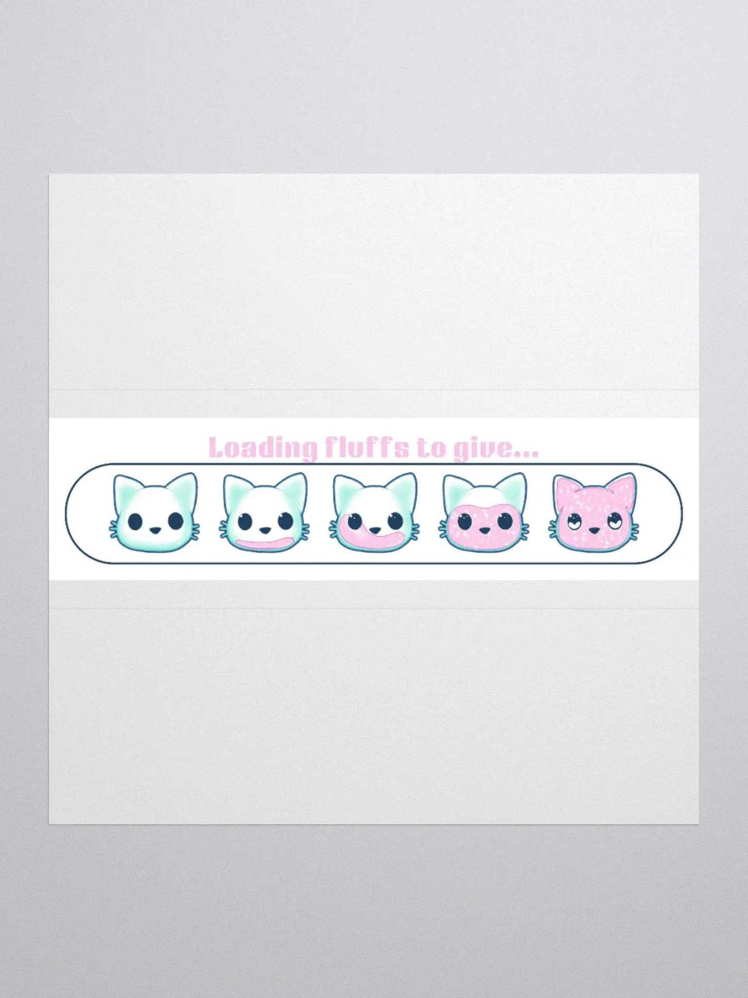 Whimsical Cat Loading Kiss-Cut Stickers product image (1)