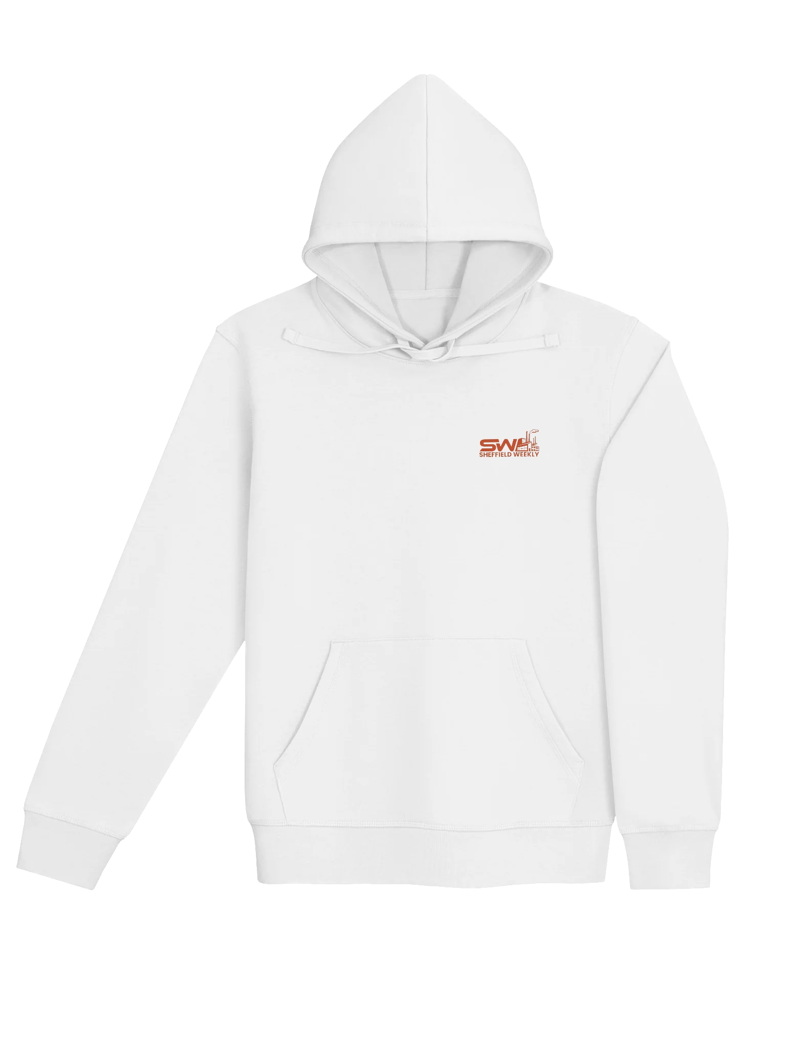SW Hoodie - White/Orange (Chest) product image (4)