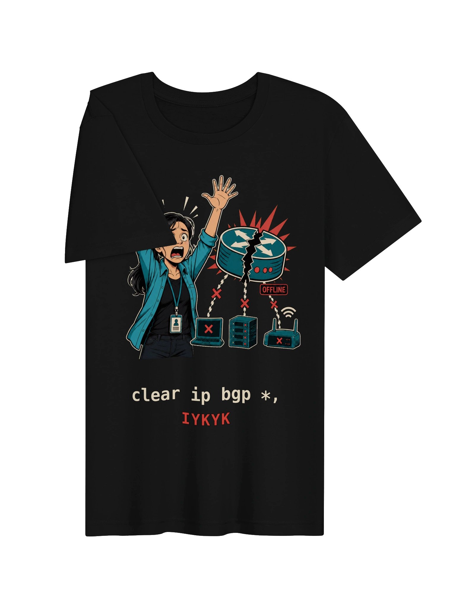 clear ip bgp * — IYKYK Tee (version 8) product image (3)