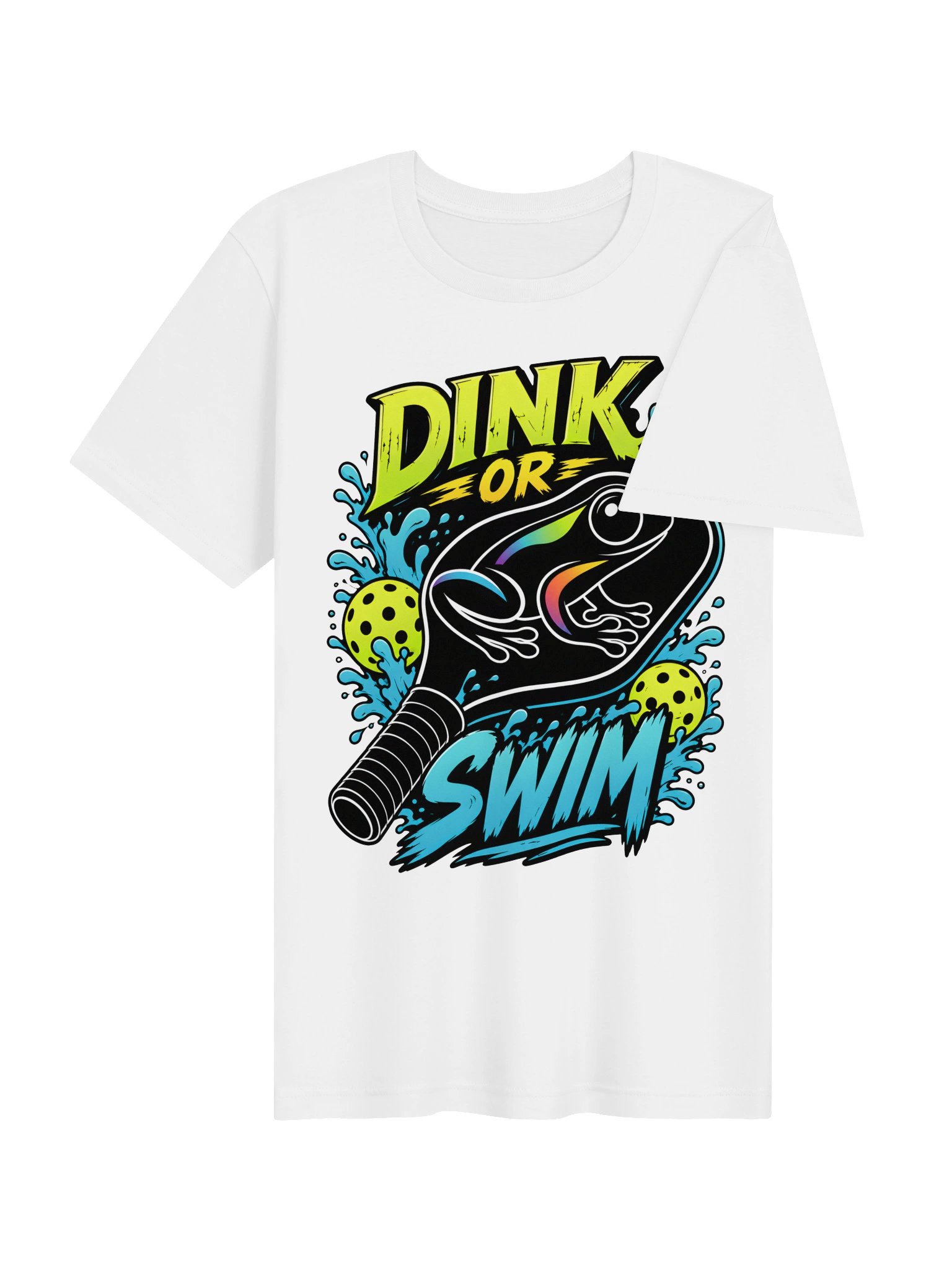 Dink or Swim Pickleball Frog Tee product image (30)