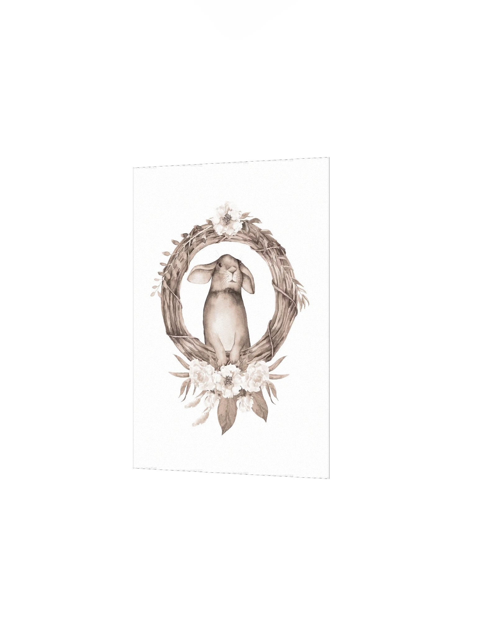 Rabbit in Wood Wreath Sepia product image (4)