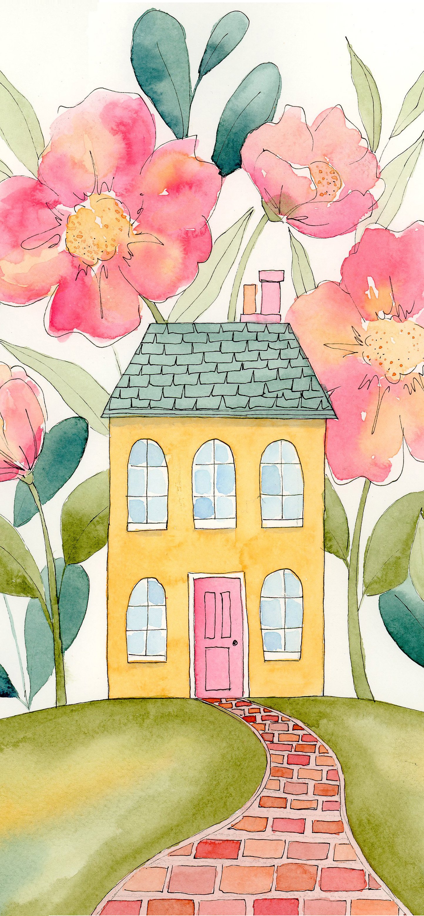 The Bloomhouse Phone Bundle - 8 Original Watercolor Phone Wallpapers product image (7)