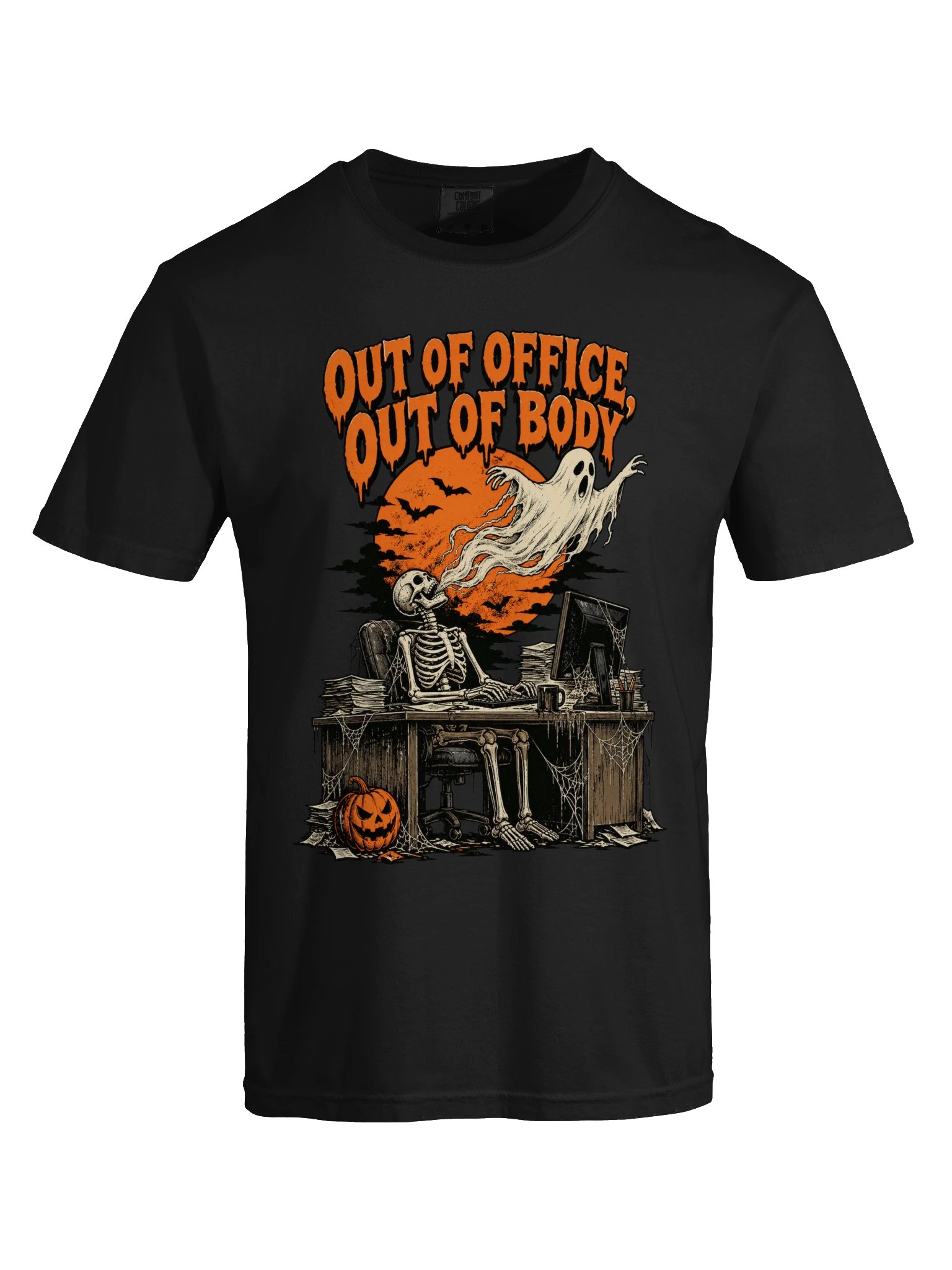 Out of Office Out of Body — Funny Halloween Office T-Shirt product image (9)
