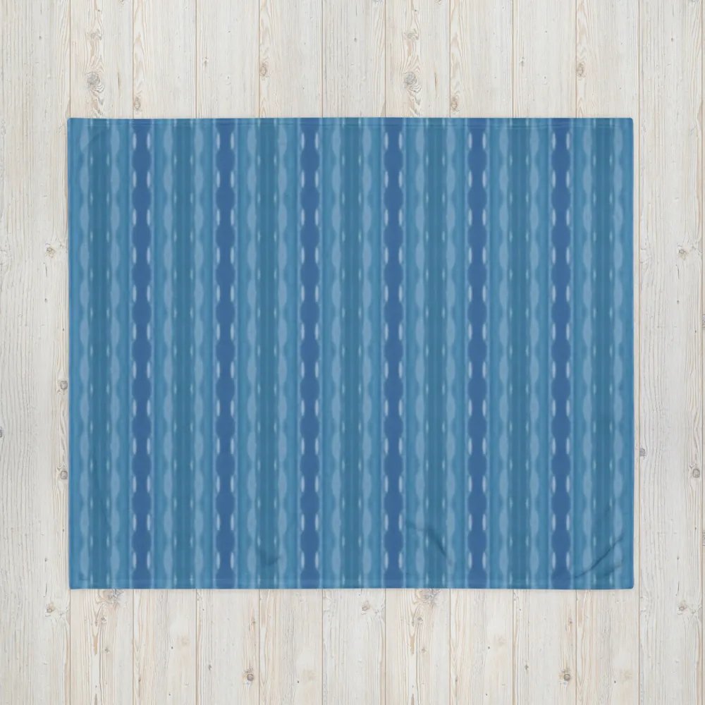 Ocean Blue Striped Throw Blanket product image (6)