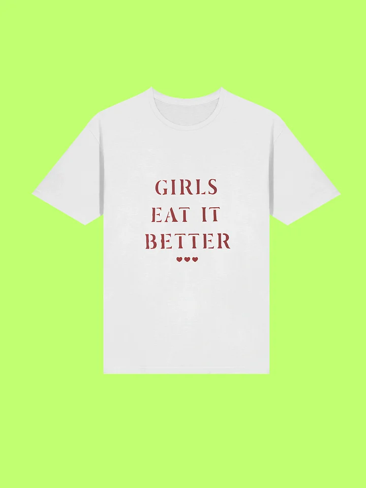 Girls Eat It Better Shirt – Red Stencil & Heart Detail Shirt product image (212)