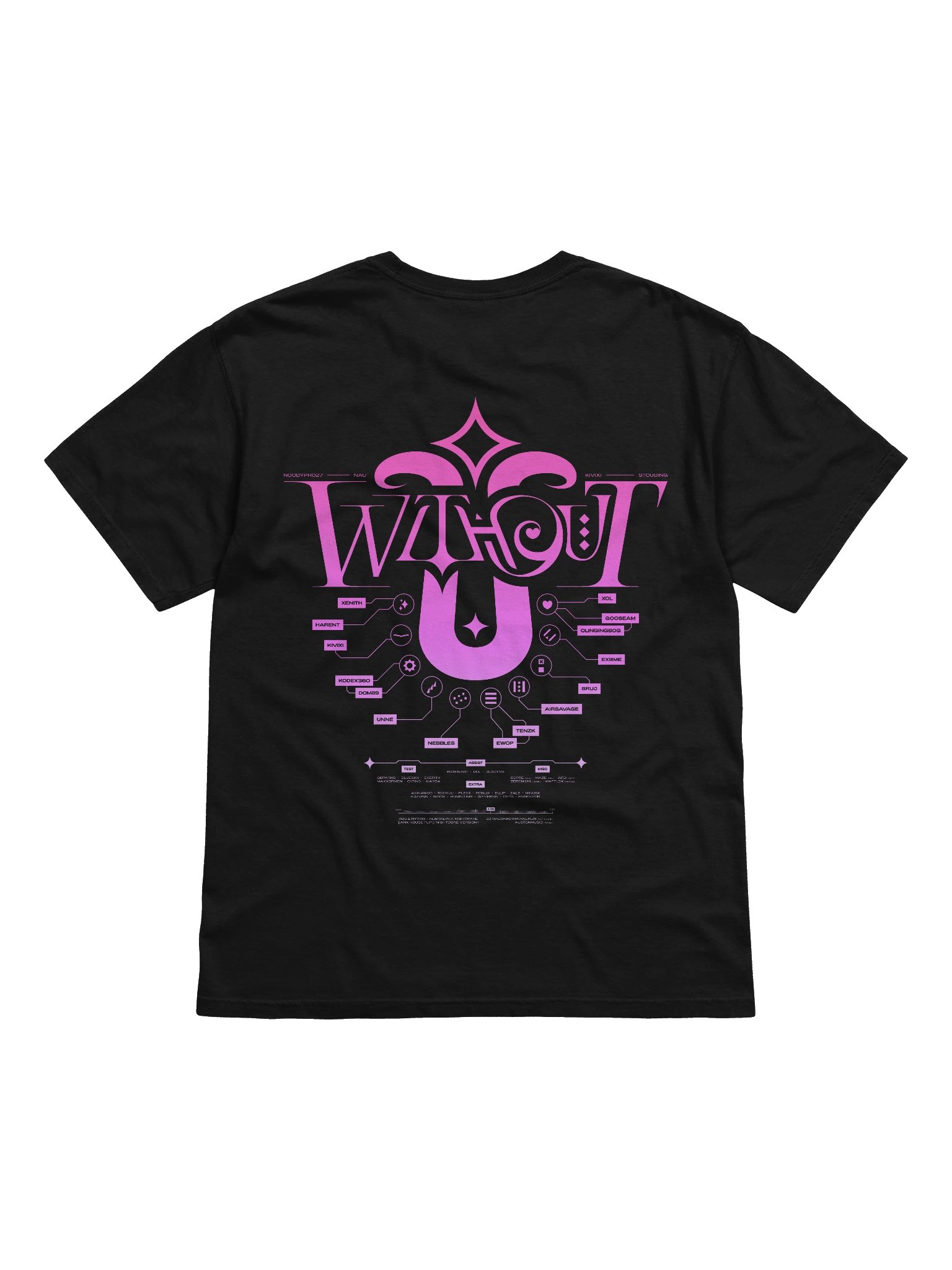 W/O U Gradient Pink/Black Shirt product image (2)