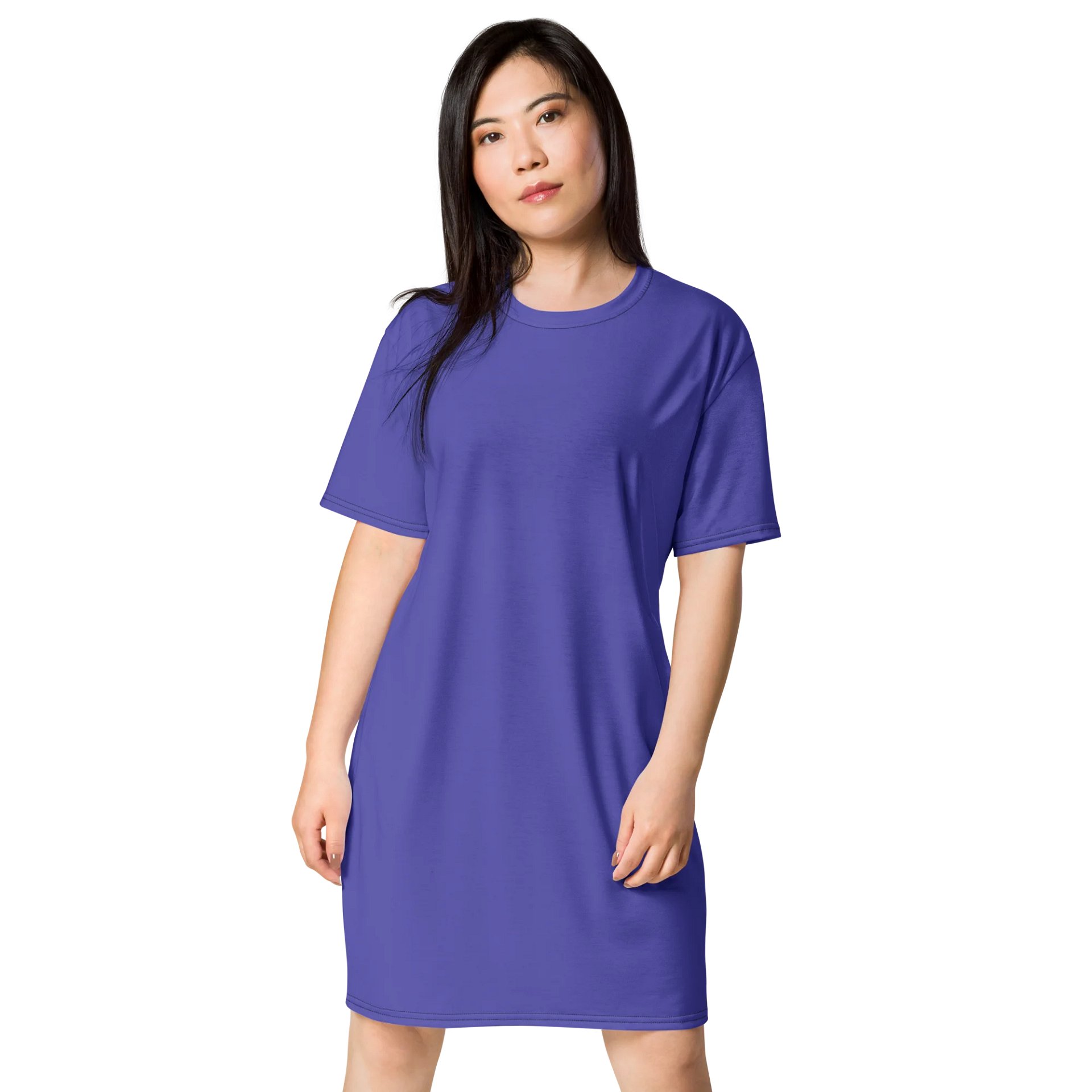 Oversized T-Shirt Dress - Bold Medium Slate Blue 2, Sizes 2XS-6XL product image (1)