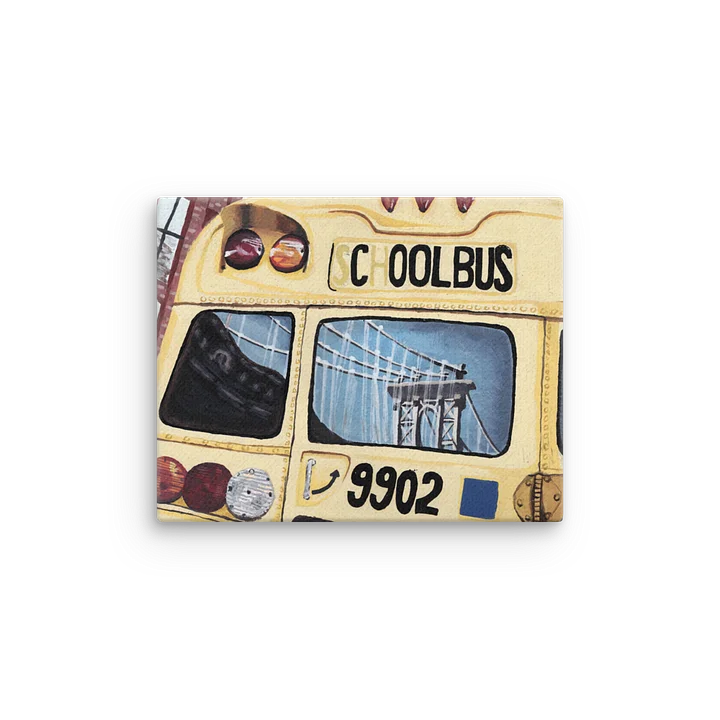 Cool Bus - Handmade Piece Sleek Slim Canvas Art product image (1)