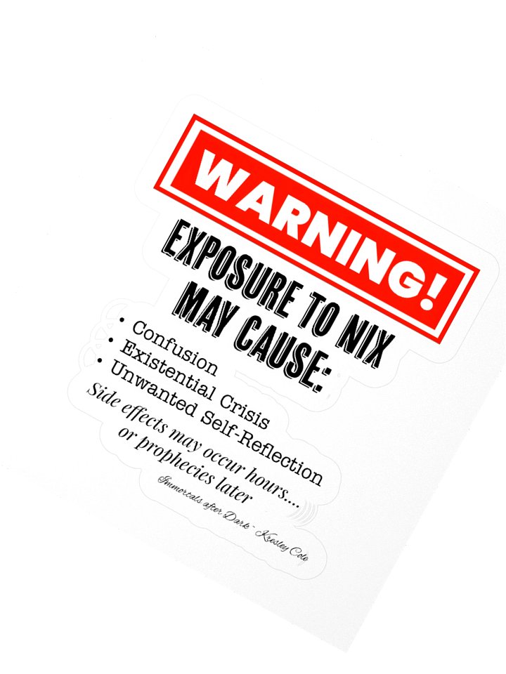 Nix Warning Label Sticker product image (2)