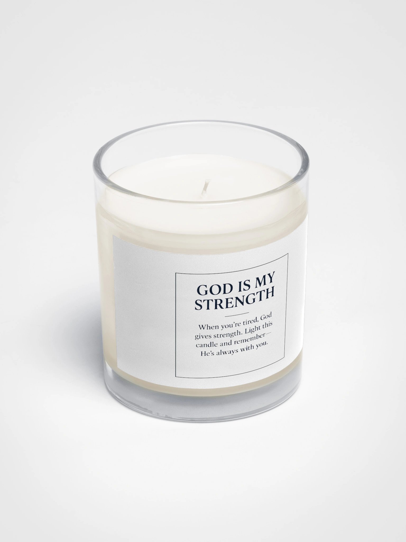 God Is My Strength Christian Candle Scripture Gift Faith Home Decor Sympathy product image (2)