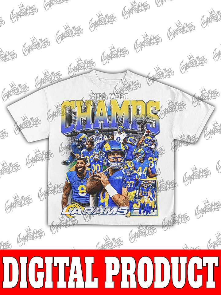 Los Angeles Rams NFC West Champs Vintage Football Bootleg Graphic product image (2)