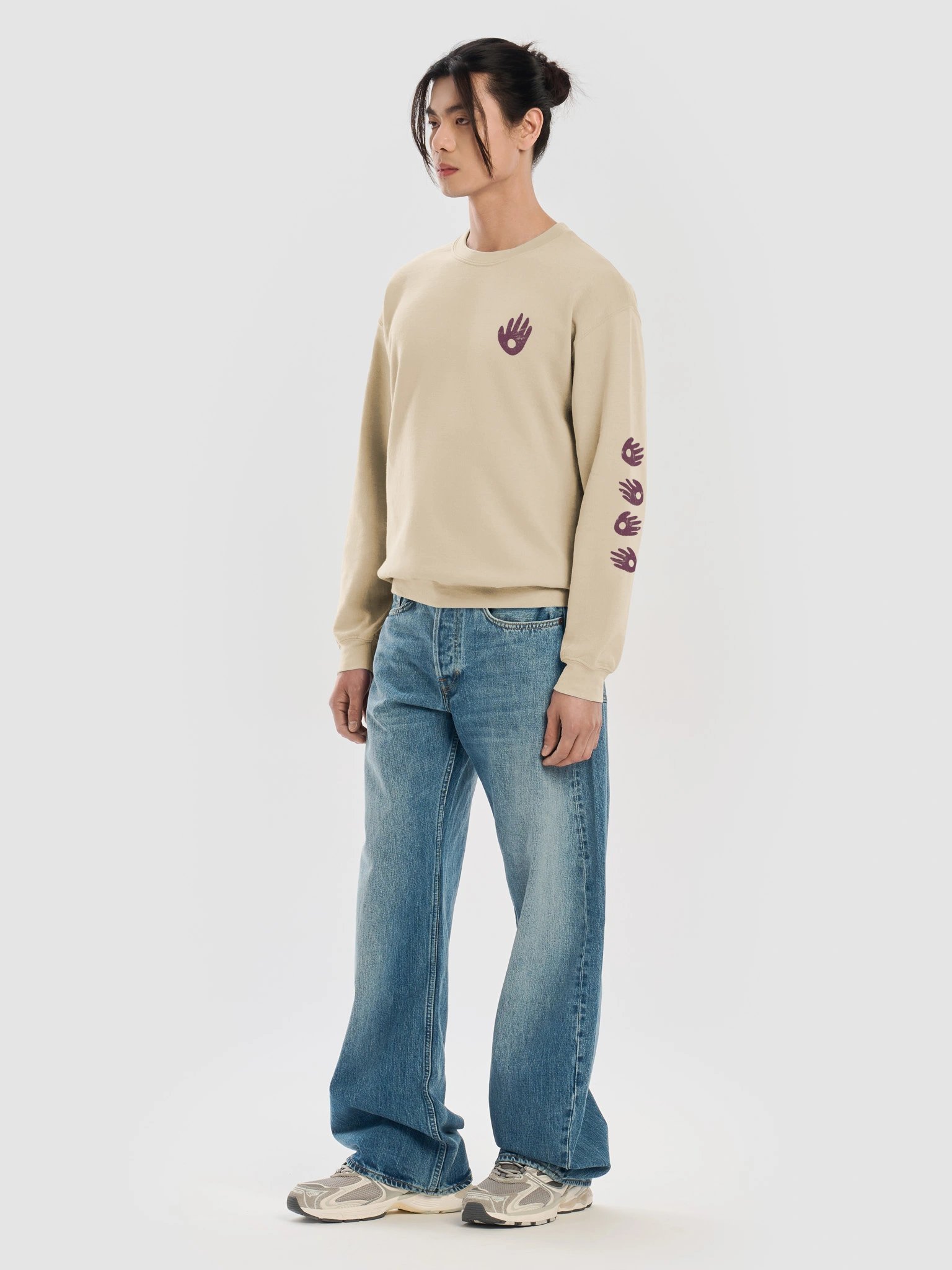 pichwai surabhi cow sweatshirt - maroon artwork product image (15)
