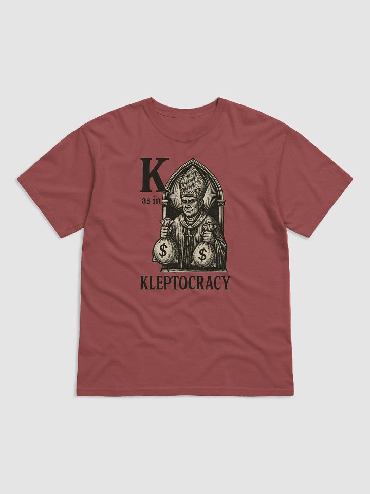 K as in kleptocracy garment-dyed heavyweight t-shirt by dark alphabet product image (1)