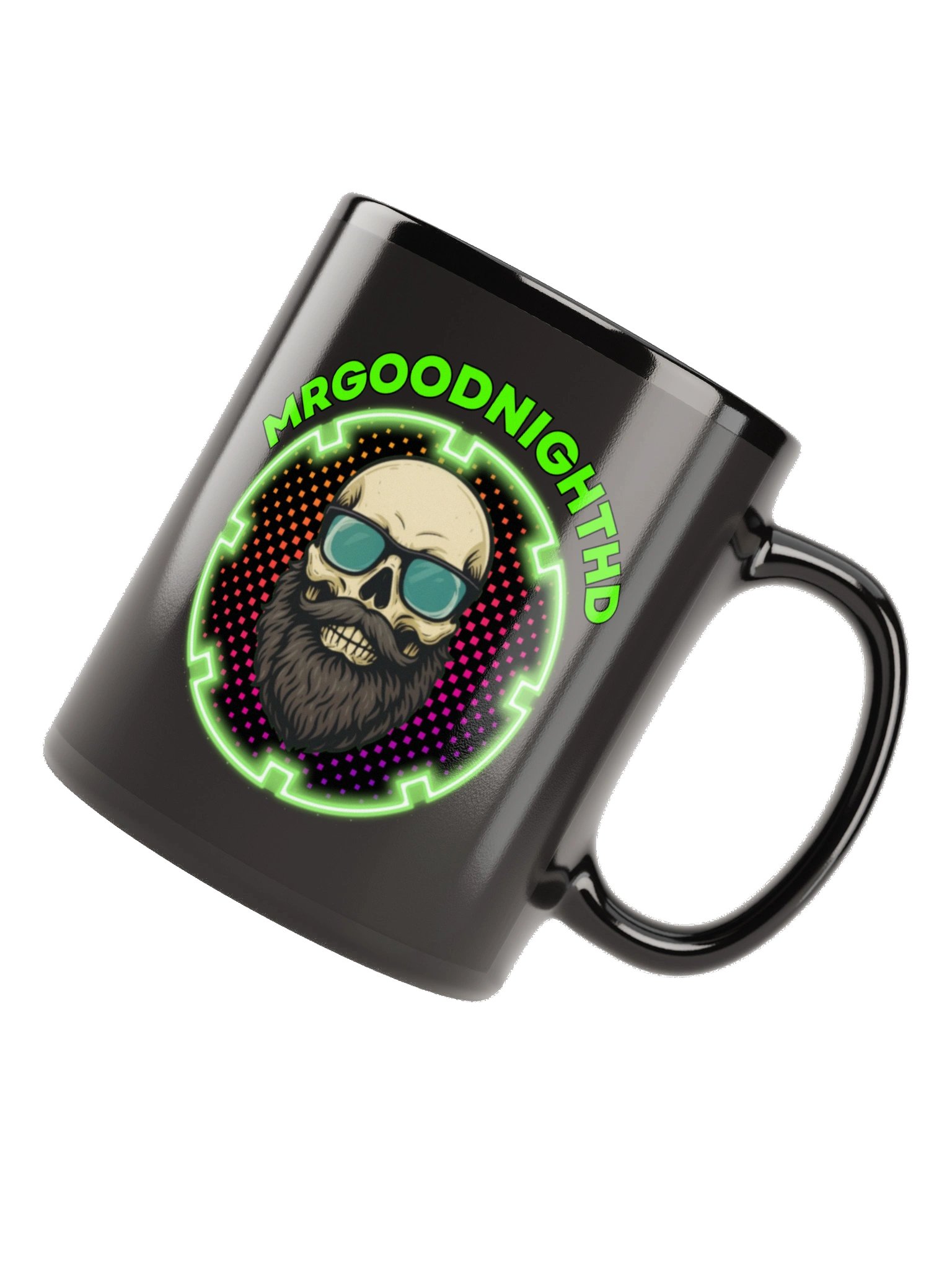 Official MRGOODNIGHTHD Skull Logo Ceramic Coffee Mug (Black) product image (12)