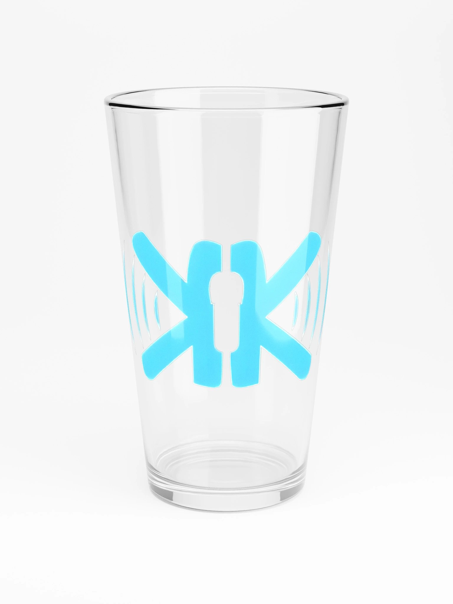 KIUK Shaker Pint Glass — Cyan Logo product image (3)