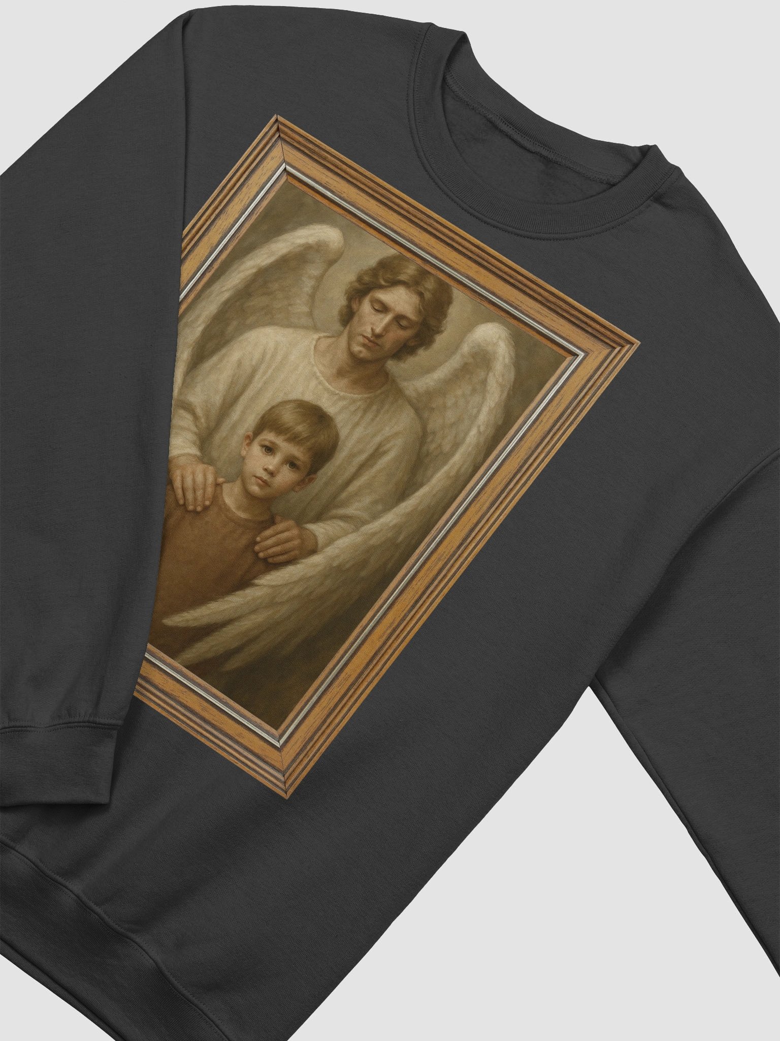 Angels Watch Over Them (Male) Gildan Classic Crewneck Sweatshirt Dark Colors product image (3)